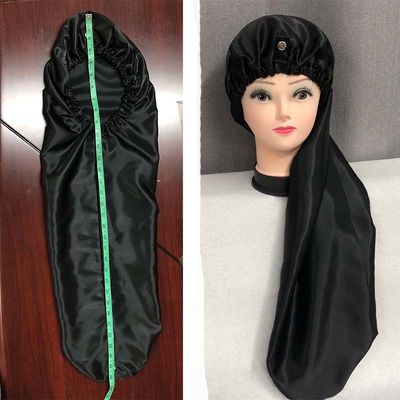 Super Long Satin Cap With Adjustable Straps And Edge Protection Is Suitable For Long Hair, Braids, Twists And Weaves