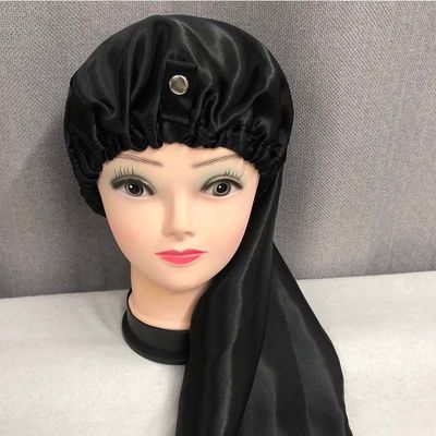 Super Long Satin Cap With Adjustable Straps And Edge Protection Is Suitable For Long Hair, Braids, Twists And Weaves